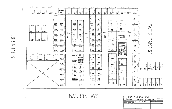 Map of Sequoia Trailer Park